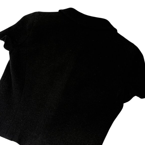 CHANEL Vintage 95P CC Mark Logo Cropped Jacket #36 Button Black Gold [106360] - Picture 6 of 12